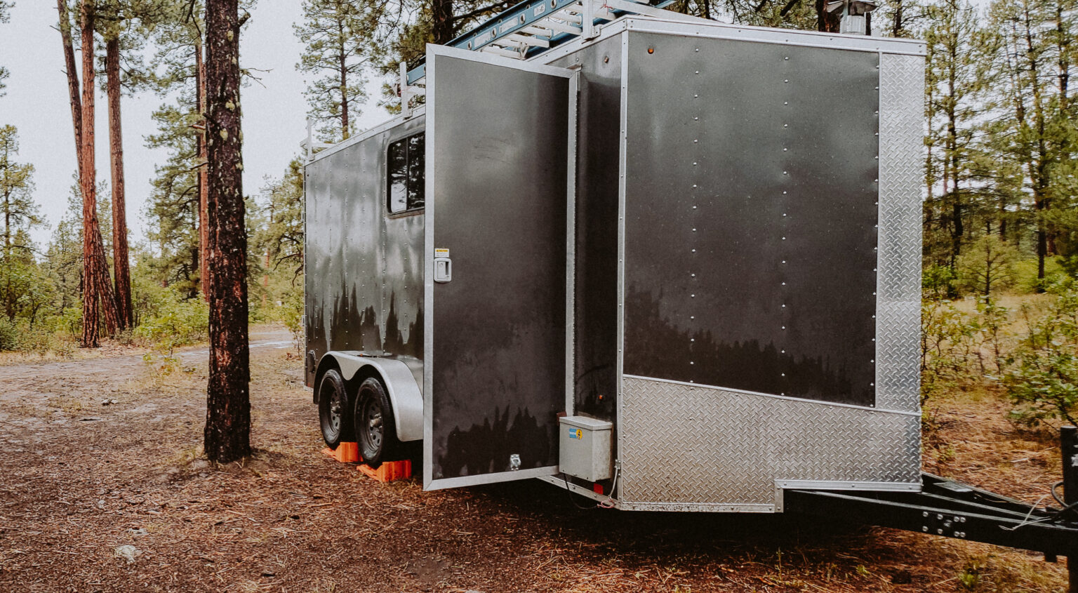 7X16 Cargo Trailer Conversion Tiny Home On Wheels Living Tiny With A Wolf