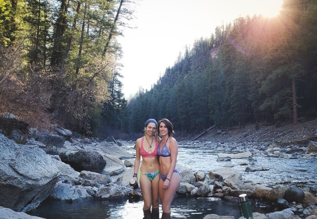 Nicoll and her Friend Sacha at Piedra Hot Springs