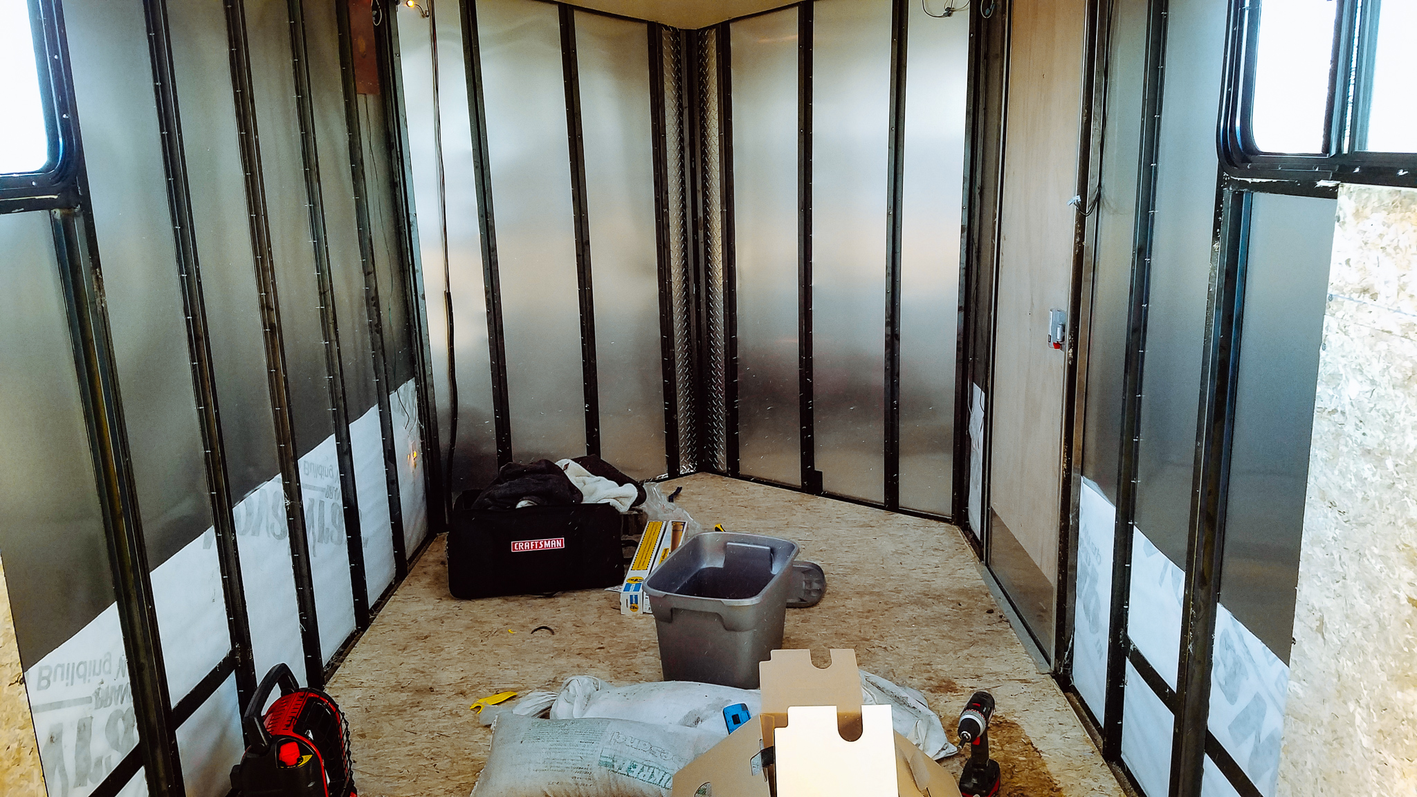How To Convert A Cargo Trailer Into A Camper | Living Tiny With A Wolf