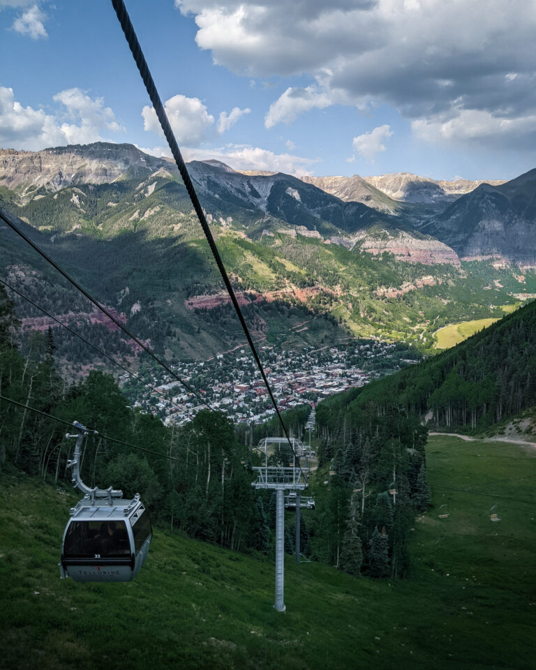 Telluride things to do in the summer - Ride the free gondola
